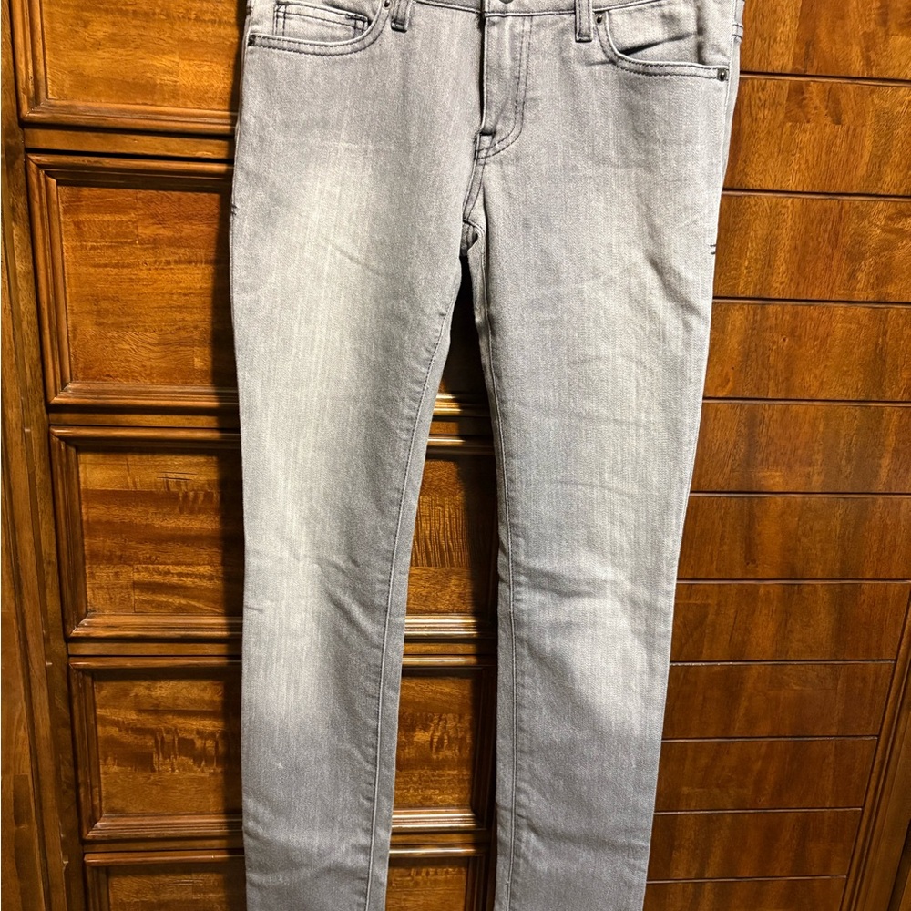 People's Liberation Women's Light Gray Low Rise Skinny Jeans